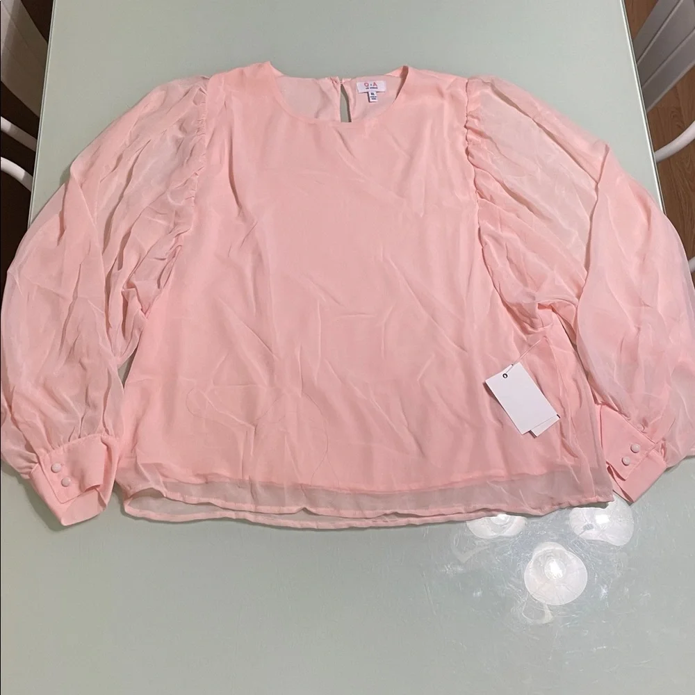 Elegant Blush Pink Women's Top - Picture 2 of 8